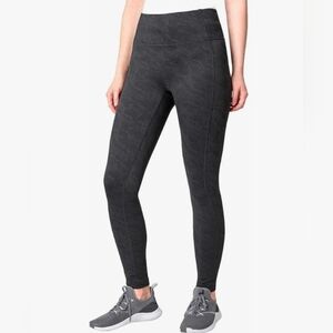 Mondetta Ladies Brushed Jacquard Leggings in Black Medium